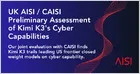 A joint preliminary evaluation by the UK's AISI and the US' CAISI finds Kimi K3 trails leading US frontier closed weight models on cyber capability (AI Security Institute)