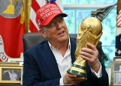 Trump will present the World Cup trophy. It could be VERY awkward