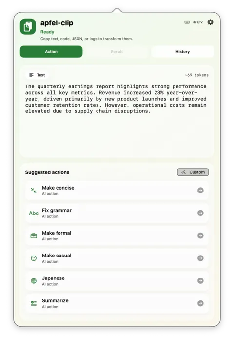 Show HN: Local AI Clipboard Actions