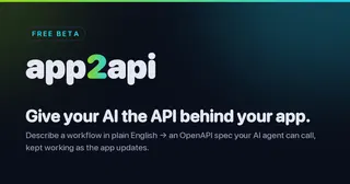 Show HN: App2Api – Give your AI the API behind your app