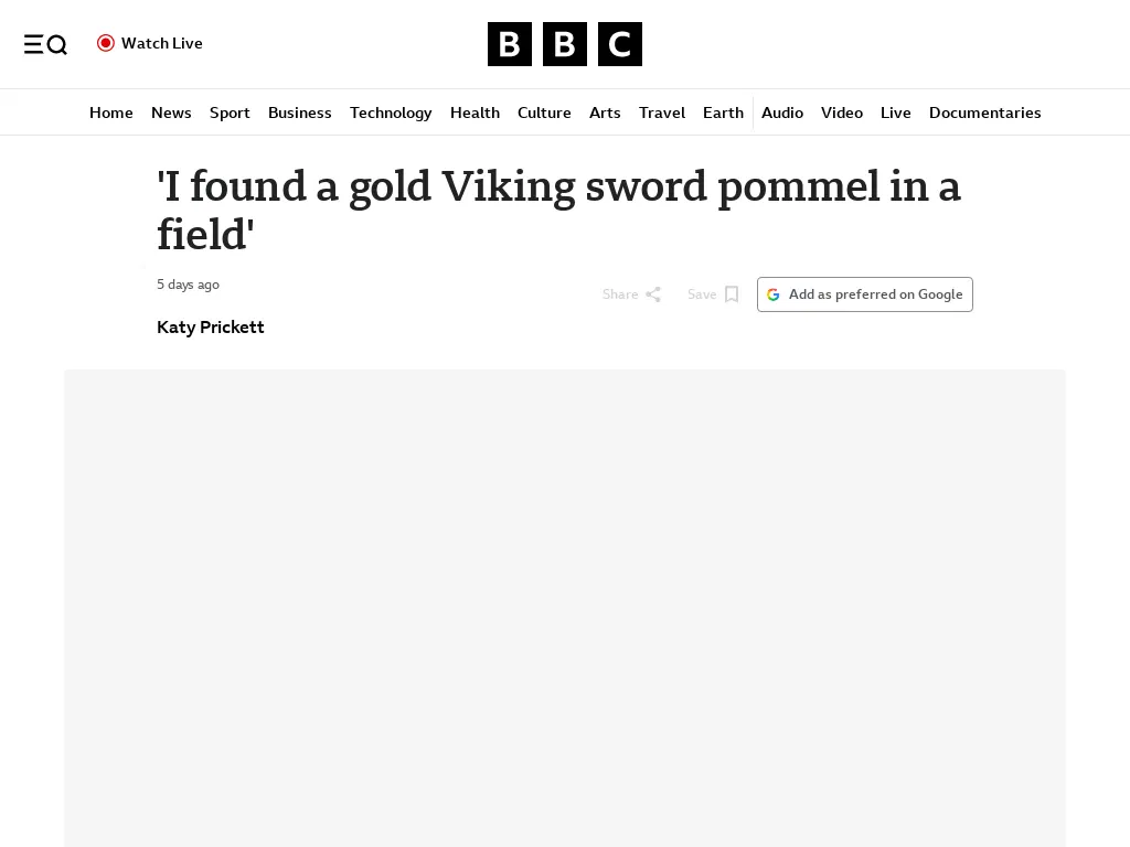 Electrician finds 'stunning' Viking sword pommel at Brigstock