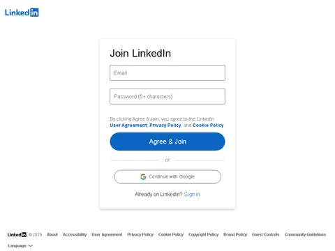 Sign Up | LinkedIn