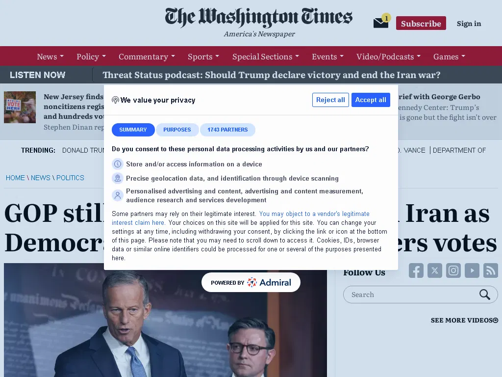 GOP still backs Trump on war in Iran as Democrats force more war powers votes