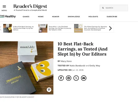 We Tested 20 Pairs to Find the Best Flat-Back Earrings [2026]