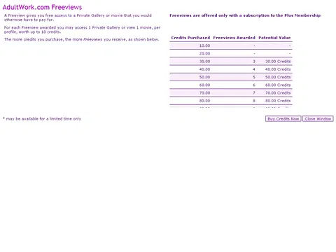 AdultWork.com - Freeviews