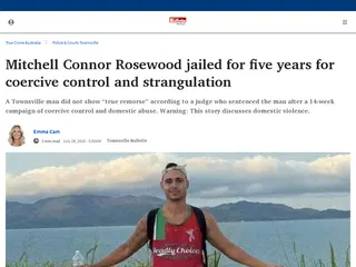 Mitchell Connor Rosewood jailed 5 years for coercive control in Qld | Townsville Bulletin