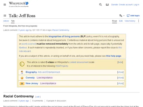 Talk:Jeff Ross - Wikipedia