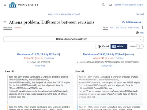 Athena problem: Difference between revisions - Wikiversity