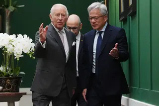 King Charles III hosts tech leaders, including Jensen Huang, Demis Hassabis, and OpenAI CFO Sarah Friar, to discuss AI risks; Huang calls for AI safety tests (Bloomberg)