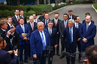 President Trump signs an executive order requiring federal government agencies to refer to AI as "Super Intelligence" or "SI" in all official communications (Michael Shepard/Bloomberg)