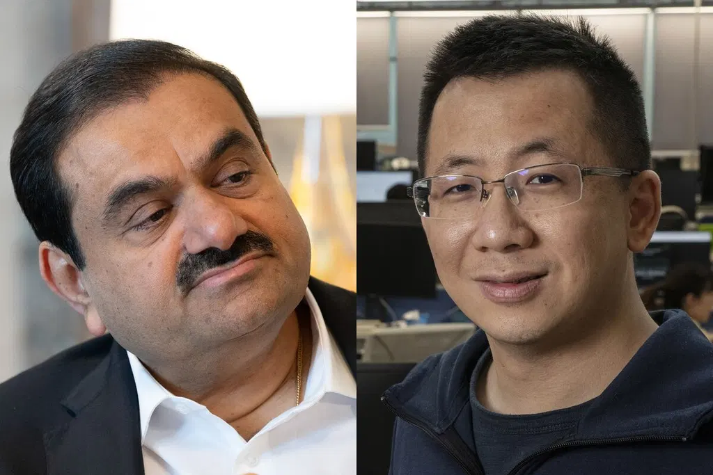 ByteDance founder Zhang Yiming overtakes India's Gautam Adani to become Asia's richest person for the first time, passing $105B, up 8x from $13B in March 2019 (Bloomberg)
