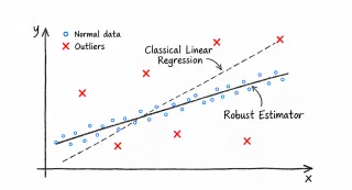 How to Make Linear Regression Survive Outliers