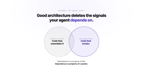 Good Architecture Deletes the Signals Your Agent Depends On