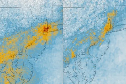 Air Pollution’s Daily Pulse Over the Northeast
