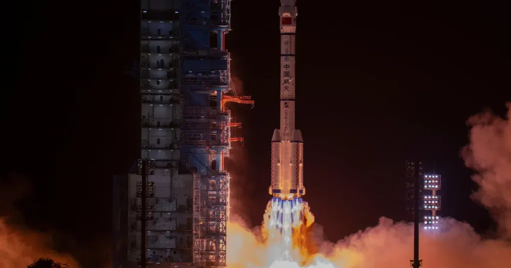 China launches spacecraft with astronaut set to remain in space for a year