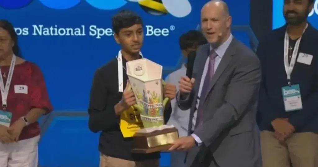 Shrey Parikh wins 2026 Scripps spelling bee after correctly spelling 32 words in 90 seconds