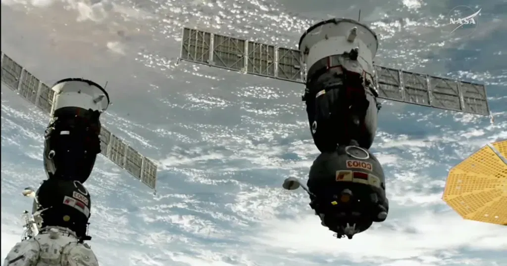 Russian Soyuz brings three home after 8 months at space station