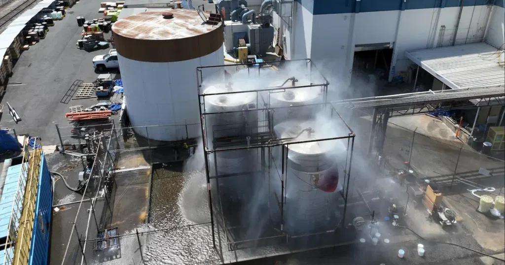Threat of massive blast at California chemical tank "mitigated and resolved," officials say
