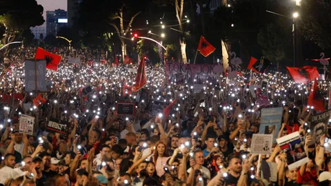 Fake Social Media Accounts Target Albania Protest Supporters