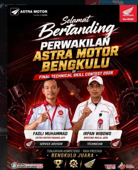 Wakili Bengkulu di Nasional, Juara TSC 2026 Astra Motor Siap Tunjukkan Kompetensi Terbaik