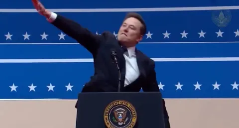 Actual neo-Nazis demonstrate Elon Musk's heartfelt salute