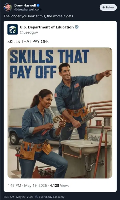 Incredible AI slop from the Department of Education