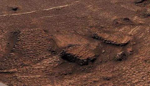 Curiosity rover finds field of honeycomb-textured "polygons"