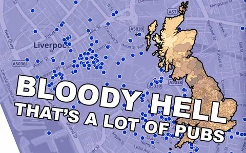 UK pub density map