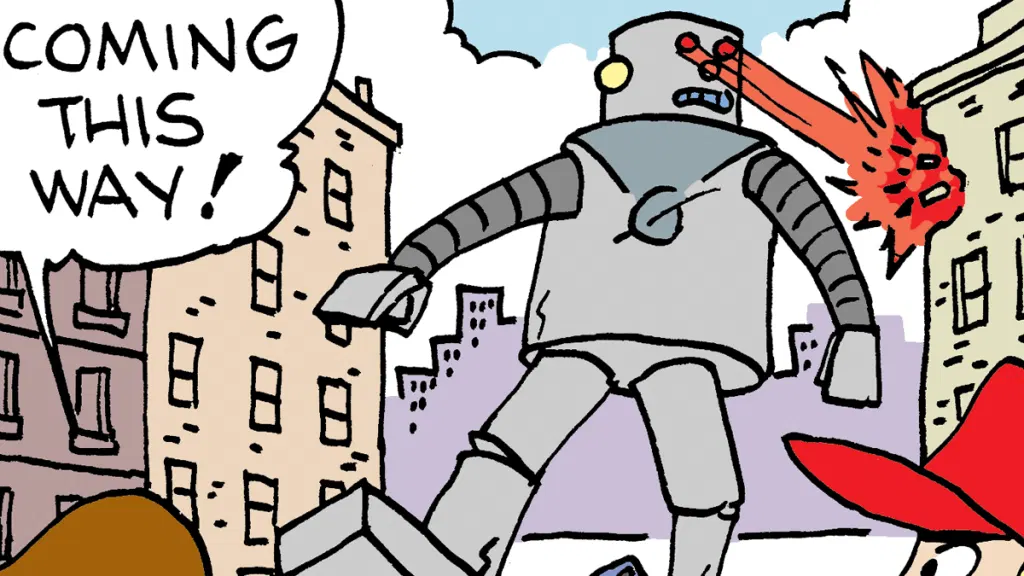 Tom the Dancing Bug: Elon Musk and His DOGE Pals vs. Giant A.I. Robots!