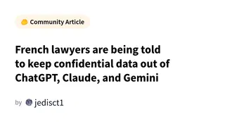 French lawyers are being told to use open source AI models for confidential data