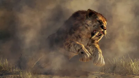 Rare Spinal Tumors Found in Saber-Toothed Cats Trapped at La Brea May Hint at Inbreeding Before Extinction