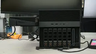  Humble NAS gets transformed into a gaming PC with and RTX 5060 hanging from its side — Frankenstein rig hides dedicated PSU in drive bay to achieve vast performance increase over iGPU 