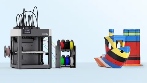  New open source printer has 7 toolheads that swap in 5 seconds for fast, zero-waste multi-color 3D printing — Sovol M1D 3D printer is the first open-source IDEX design with an integrated tool-changer 