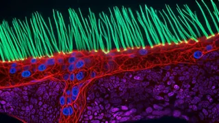  Winning video from Nikon microscope competition shows airway cells dancing in child with rare genetic disorder — Chinese student built imaging system to capture 'beautiful' cilia at 100x magnification 