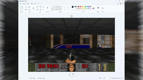  Microsoft Paint used as a 'monitor' to run Doom at up to 35 fps, project released by firm's Azure CTO — runs actual Doom engine and loads real shareware DOOM1.WAD 
