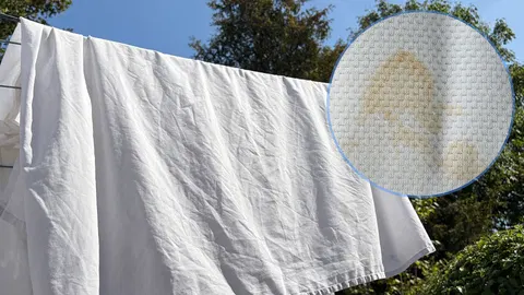  I turned my yellowed bed sheets bright white again in one wash without using chlorine bleach 