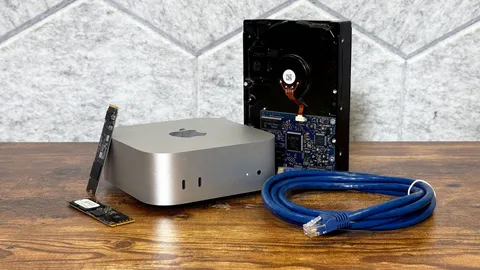 A Mac Mini server is running headless in my closet — it manages my photo library and handles my backups