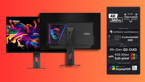 MSI's new 32" OLED monitor can switch between 4K 360 Hz, 1440p 520 Hz and 1080p 680 Hz — featuring a 'Penta Tandem' QD-OLED panel with RGB stripe subpixels