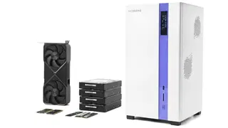  Vertical GPU, top-loading HDDs: Morefine's 4-bay NAS is unlike any AI workstation PC I've ever seen, thanks to a simple physics law 