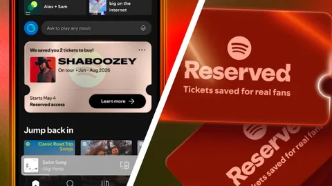  Spotify will now reserve concert tickets for artists' biggest fans — the service is standing against Ticketmaster battles and scalpers by launching its own ticket priority system so you can automatically benefit if you really love a musician 