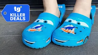  The Pixar Cars x Crocs 20th Anniversary collab is hitting the racetrack this week — here's where to buy the limited-edition Dinoco Lightning McQueen clogs 