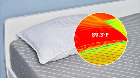 I pointed a thermal cam at a luxury cooling pillow to see if it actually helps you stay cool in a heatwave — here are the results, and how it compares to a cheap alternative