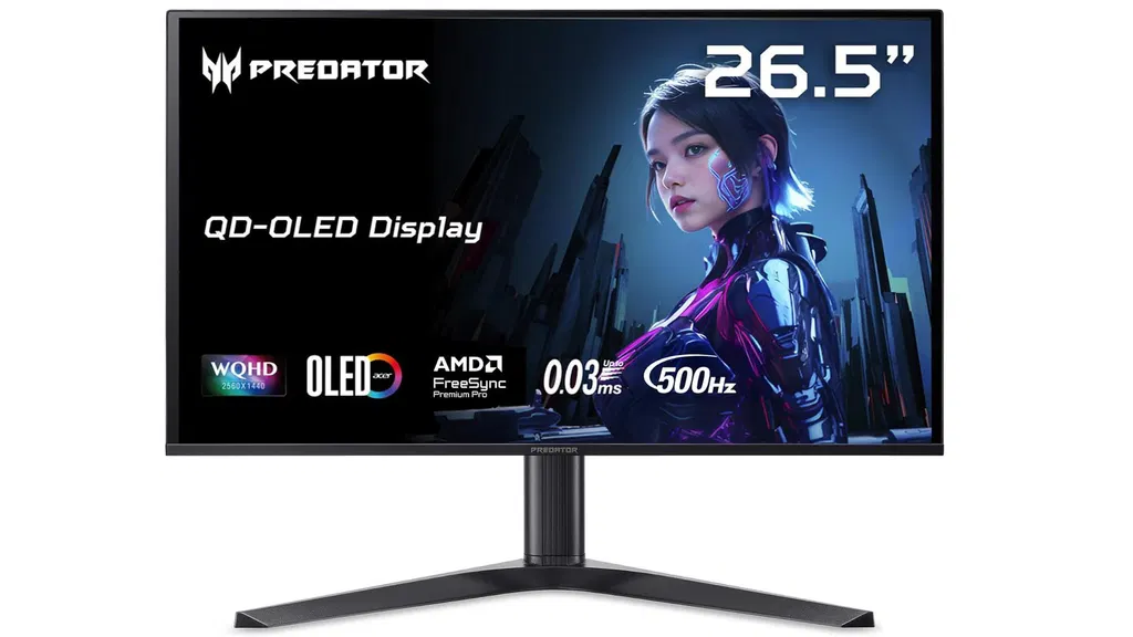 Acer Predator QD-OLED monitor now 36% off — 500 Hz refresh rate and True Black 500 certification slashed to $509.99