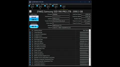  Fake Samsung SSD spotting comes to CrystalDiskInfo as AI crunch drives sophisticated counterfeit market — free open-source software can flag clones by checking firmware, PCI Vendor ID 