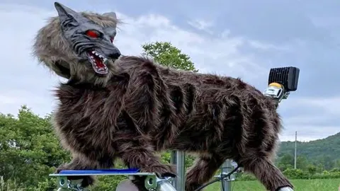  Japan can’t make robot wolves fast enough to counter the rise in bear attacks that have killed 13 humans this year — $4,000+ animatronic Monster Wolf features intense LEDs and makes loud noises 