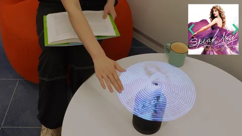 This soft and bendy hologram fan is touch friendly, and also *checks notes* can be used to prevent chemical burns