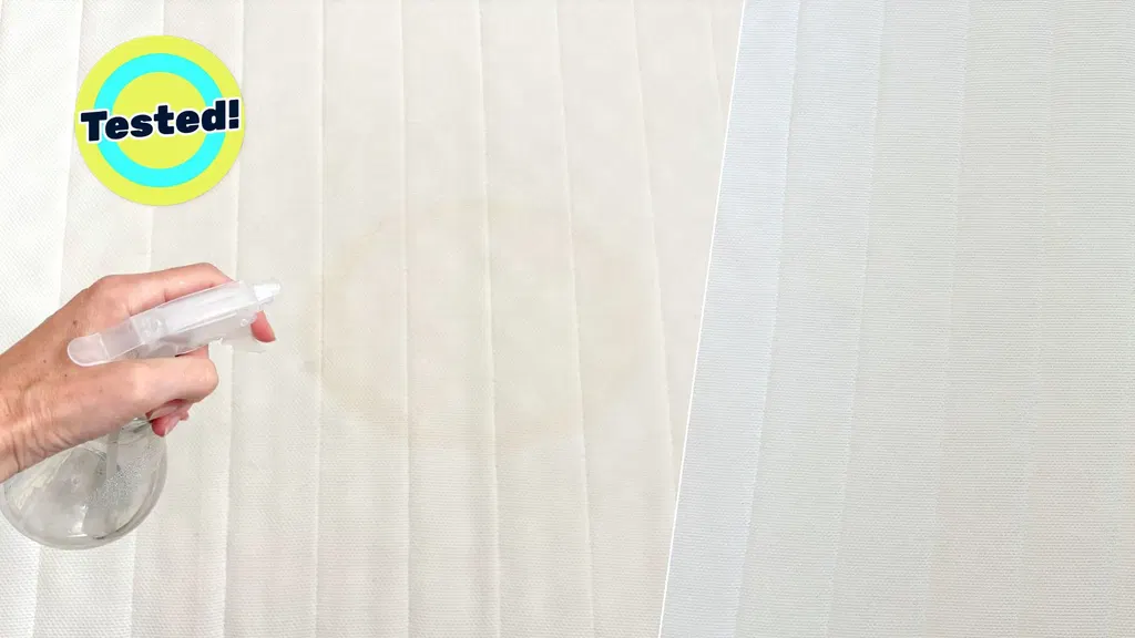 I removed yellowed sweat stains from my mattress using a $3 spot-treatment and brought it back to bright white