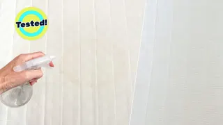  I removed yellowed sweat stains from my mattress using a $3 spot-treatment and brought it back to bright white 