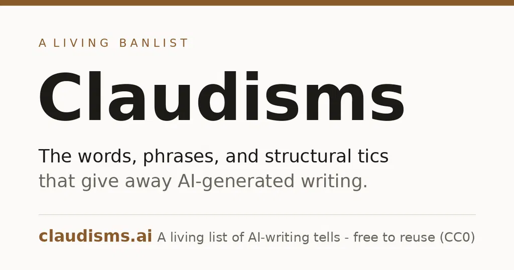 Claudisms AI models overuse the same words. This is a running catalog of them