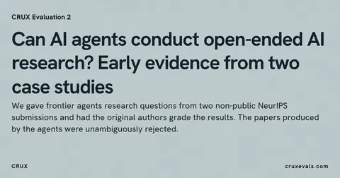 AI Agents cannot currently conduct open-ended research